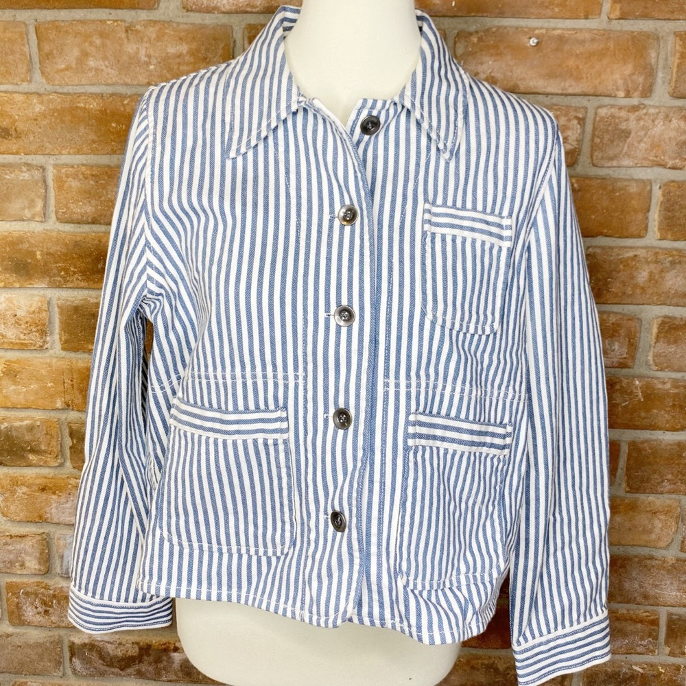 Madewell Stripped Blazer Swing-Back L